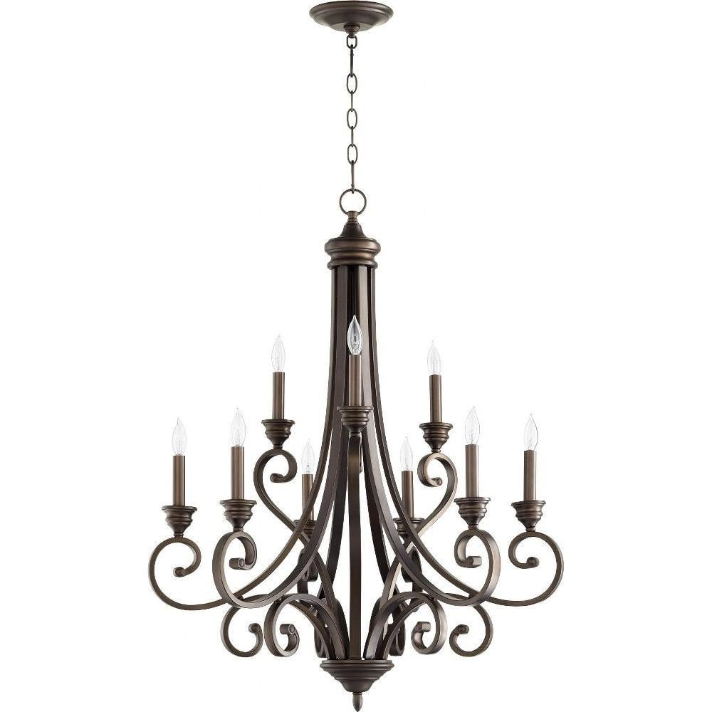 Bryant 9 Light Large 2 Tier Chandelier by Quorum 6054-9