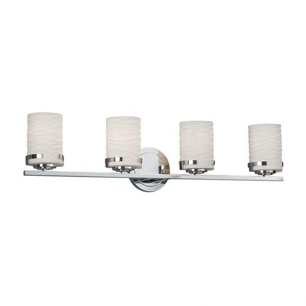 Limoges Atlas 4 Light Wave Vanity Light by Justice Design - POR-8454-10-WAVE