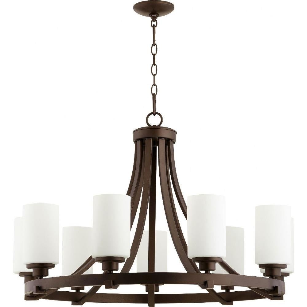 Lancaster 9 Light Large 2 Tier Chandelier by Quorum - 6207-9
