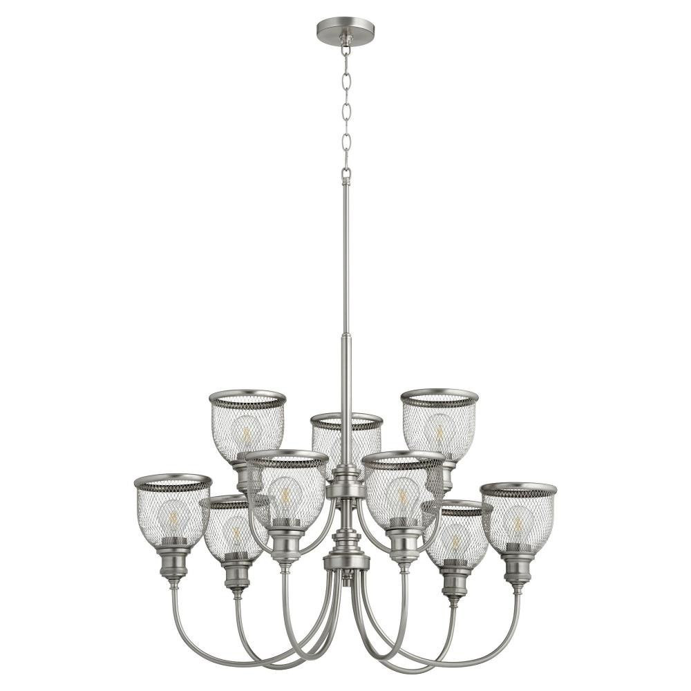 Omni 9 Light Large 2 Tier Chandelier by Quorum - 6212-9