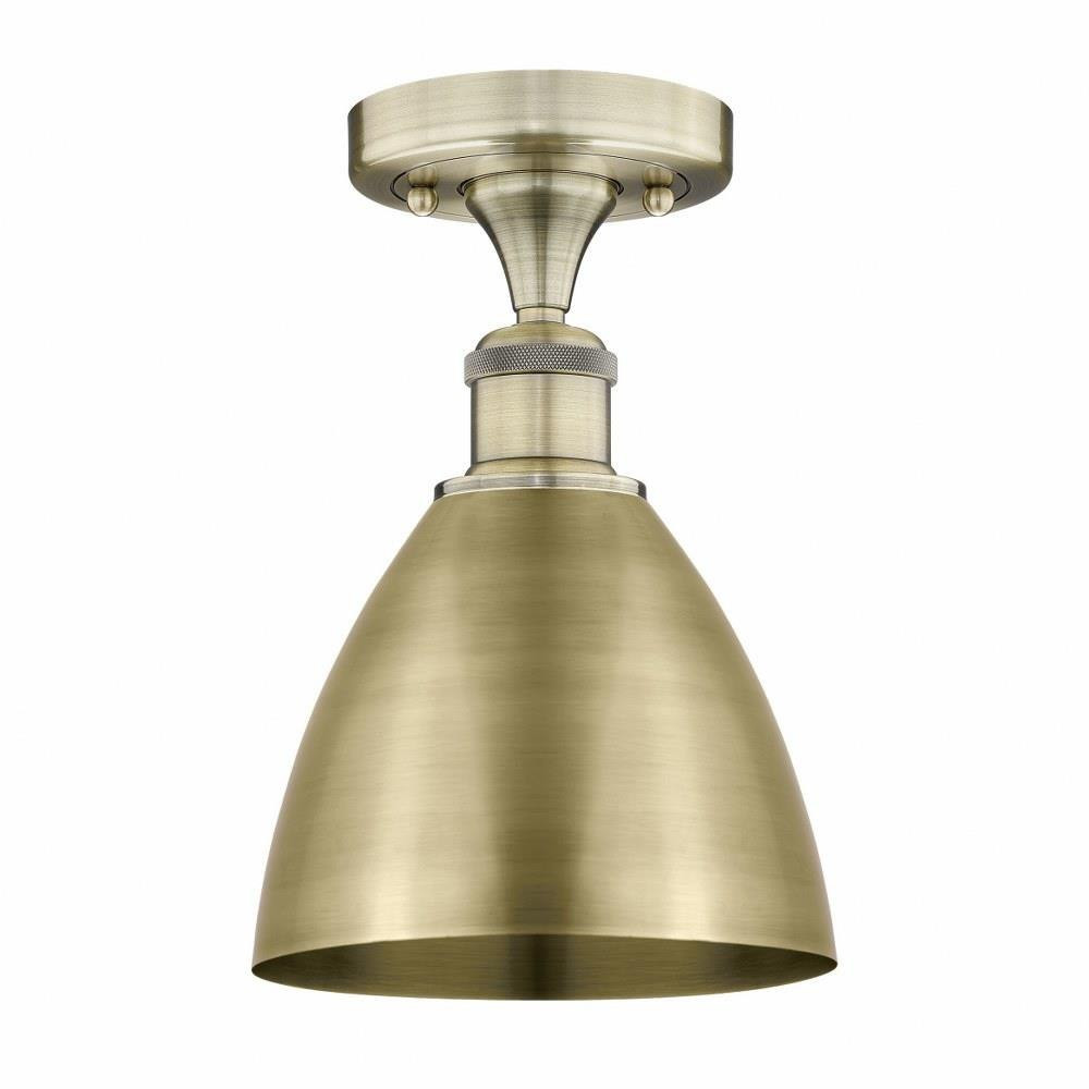 Metal Bristol 1 Light 7.5 Inch Wide Semi Flush Mount by Innovations - 616-1F-MBD-75