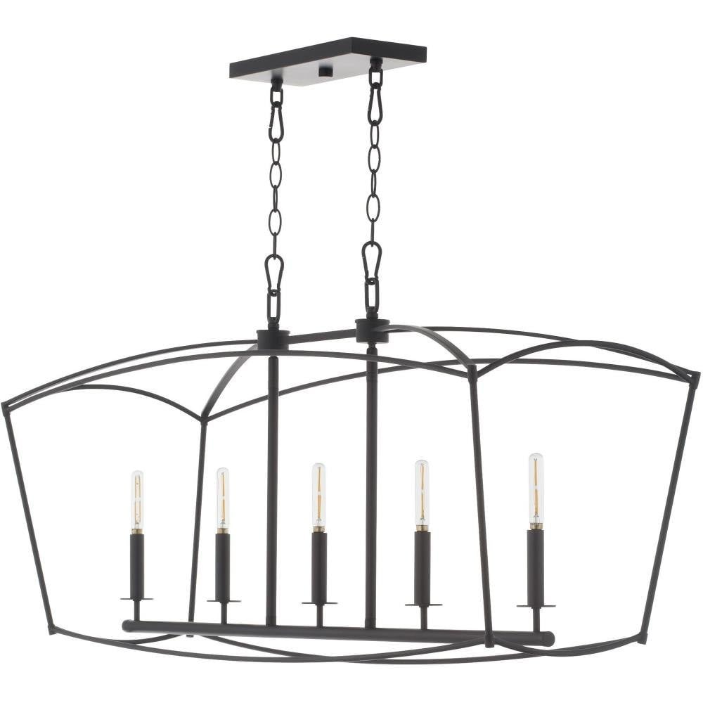 Mantle 5 Light Small Linear Chandelier by Quorum - 6512-5