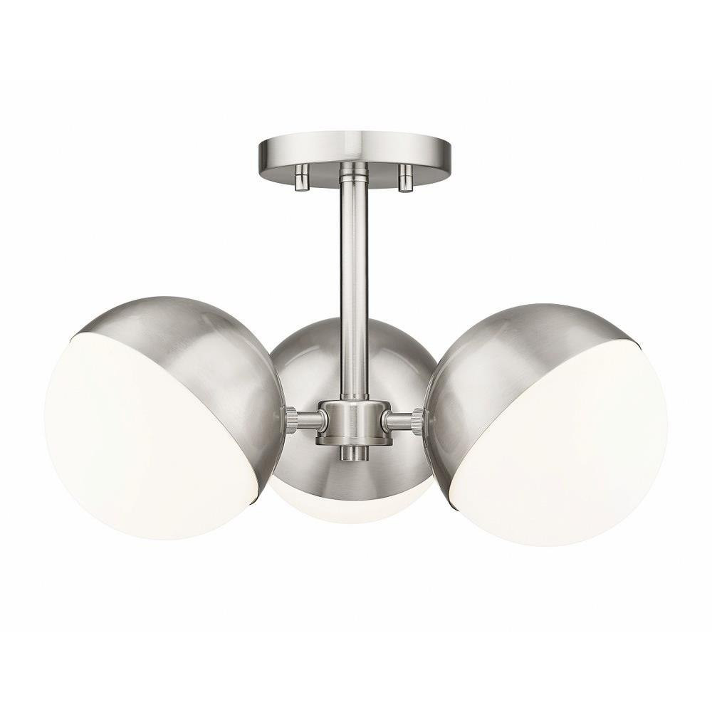 Realm Sphere 3 Light Semi Flush Mount 17.25 Inch Wide By Z-Lite - 7517-3SF