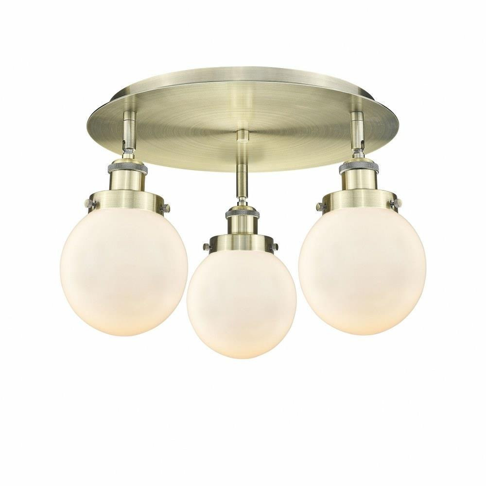 Beacon 3 Light 17.75 Inch Wide Flush Mount by Innovations - 916-3C-G20-6