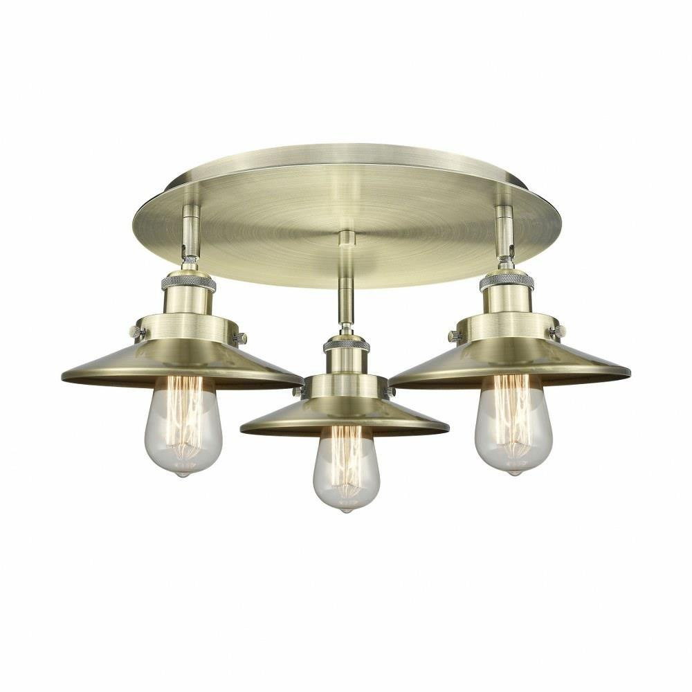 Ballston Urban 3 Light 19.75 Inch Wide Flush Mount by Innovations - 916-3C-M1-M7