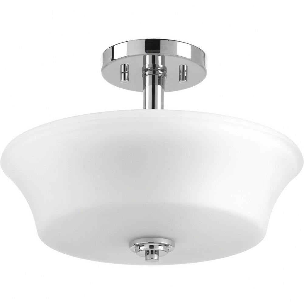 Cascadia 2 Light 14 Inch Wide Semi Flush Mount by Progress - P3644