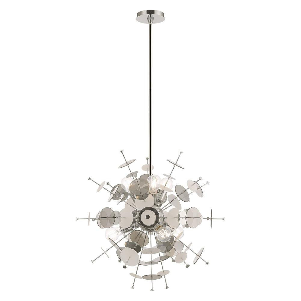 Circulo 6 Light Medium Chandelier by Livex - 40074