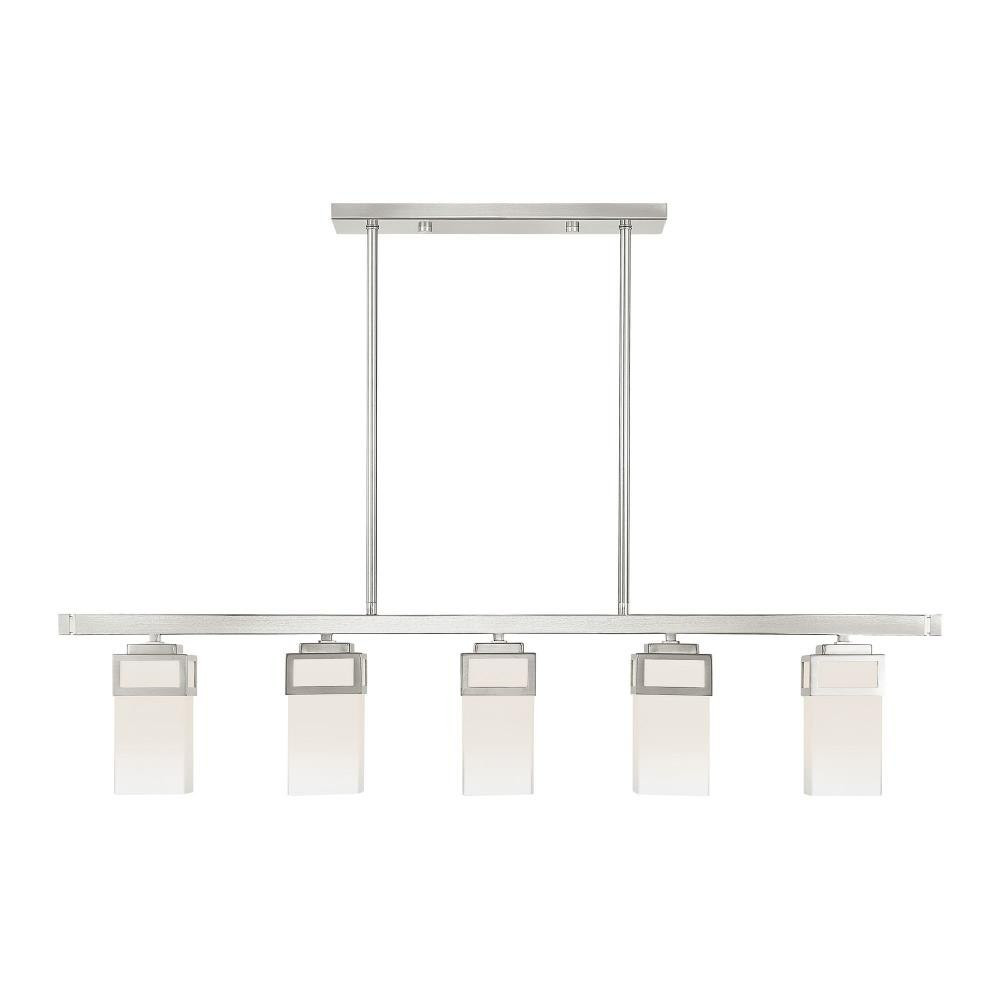 Harding 5 Light Modern Linear Chandelier by Livex - 40194