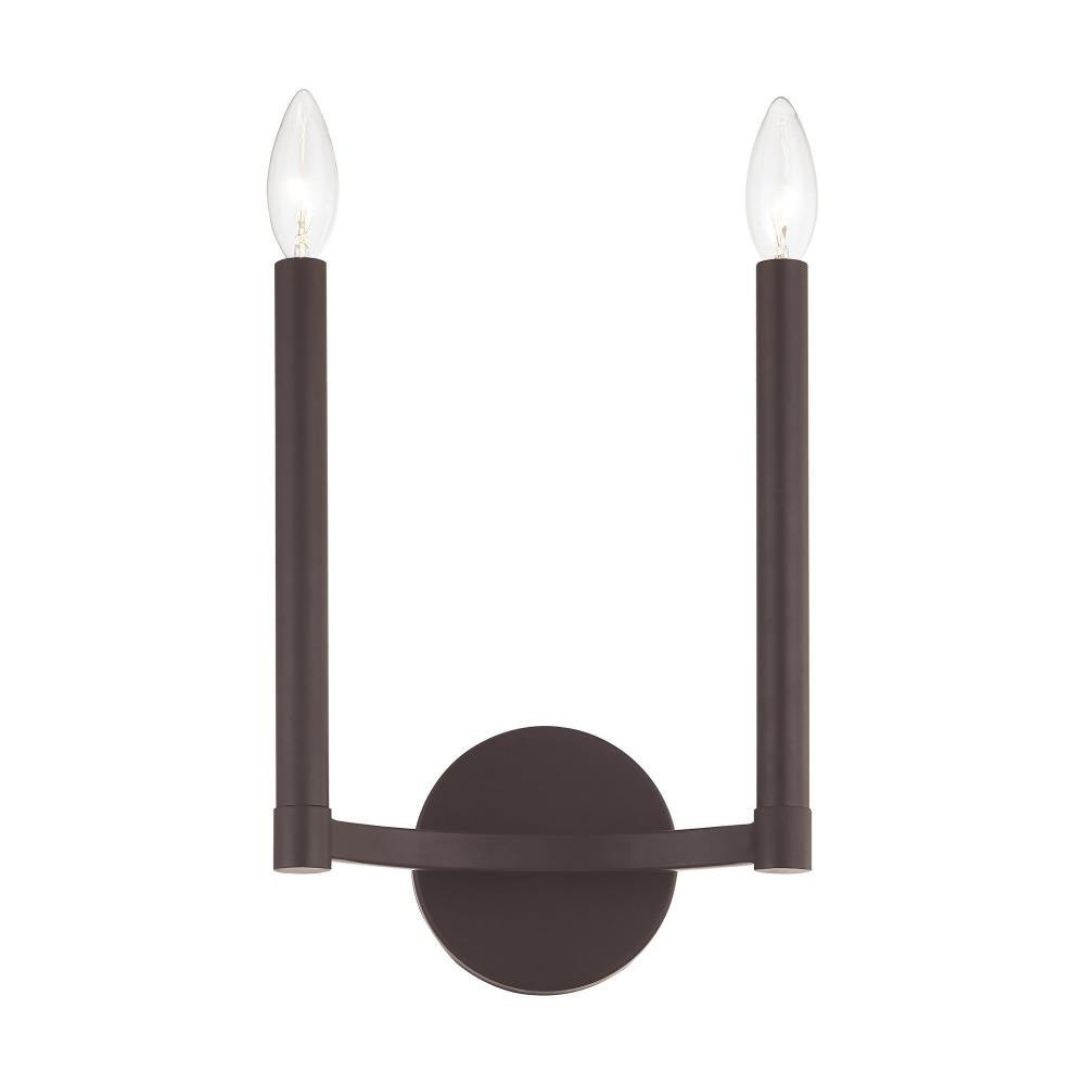 Alpine 2 Light Candle Style Wall Sconce by Livex - 40242