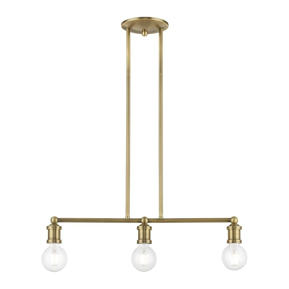Lansdale 3 Light Minimalistic Linear Chandelier by Livex - 47163