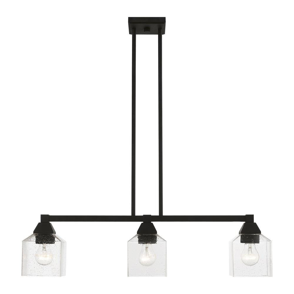 Aragon 3 Light Modern Linear Chandelier by Livex - 49763