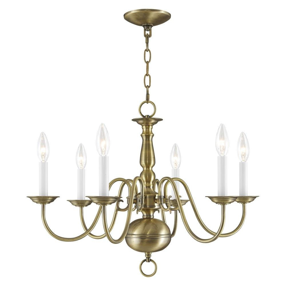 Williamsburgh 6 Light Medium Chandelier by Livex - 5006