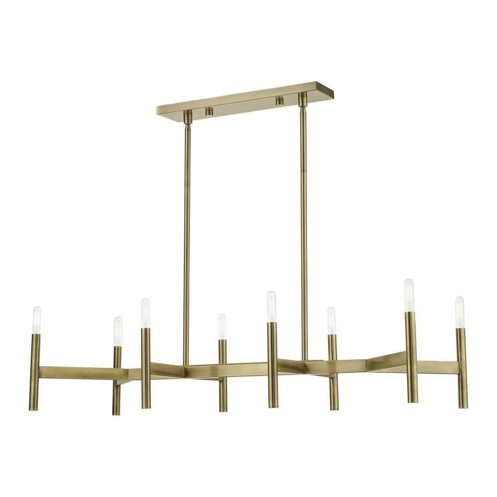 Copenhagen 8 Light Small Linear Chandelier by Livex 51178