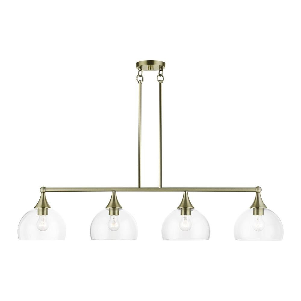 Glendon 4 Light Elegant Linear Chandelier by Livex - 53644