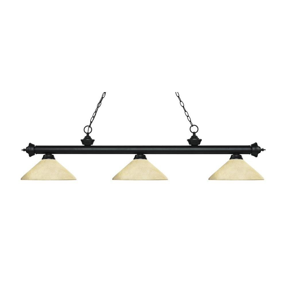 Riviera 3 Light Island/Billiard 13.75 Inch Wide by 13 Inch High by Z-Lite - 200-3L