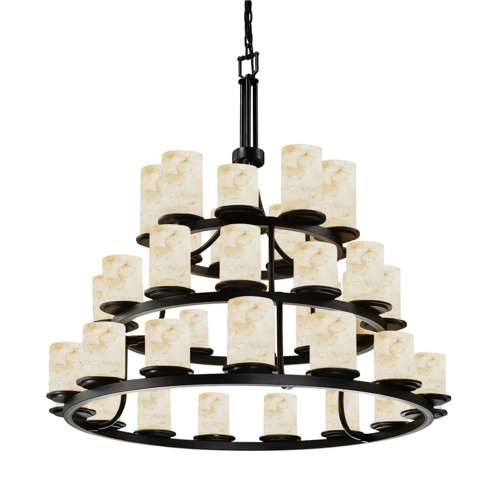 Alabaster Rocks Dakota 36 Light 3 Tier Chandelier by Justice Design - ALR-8712-10
