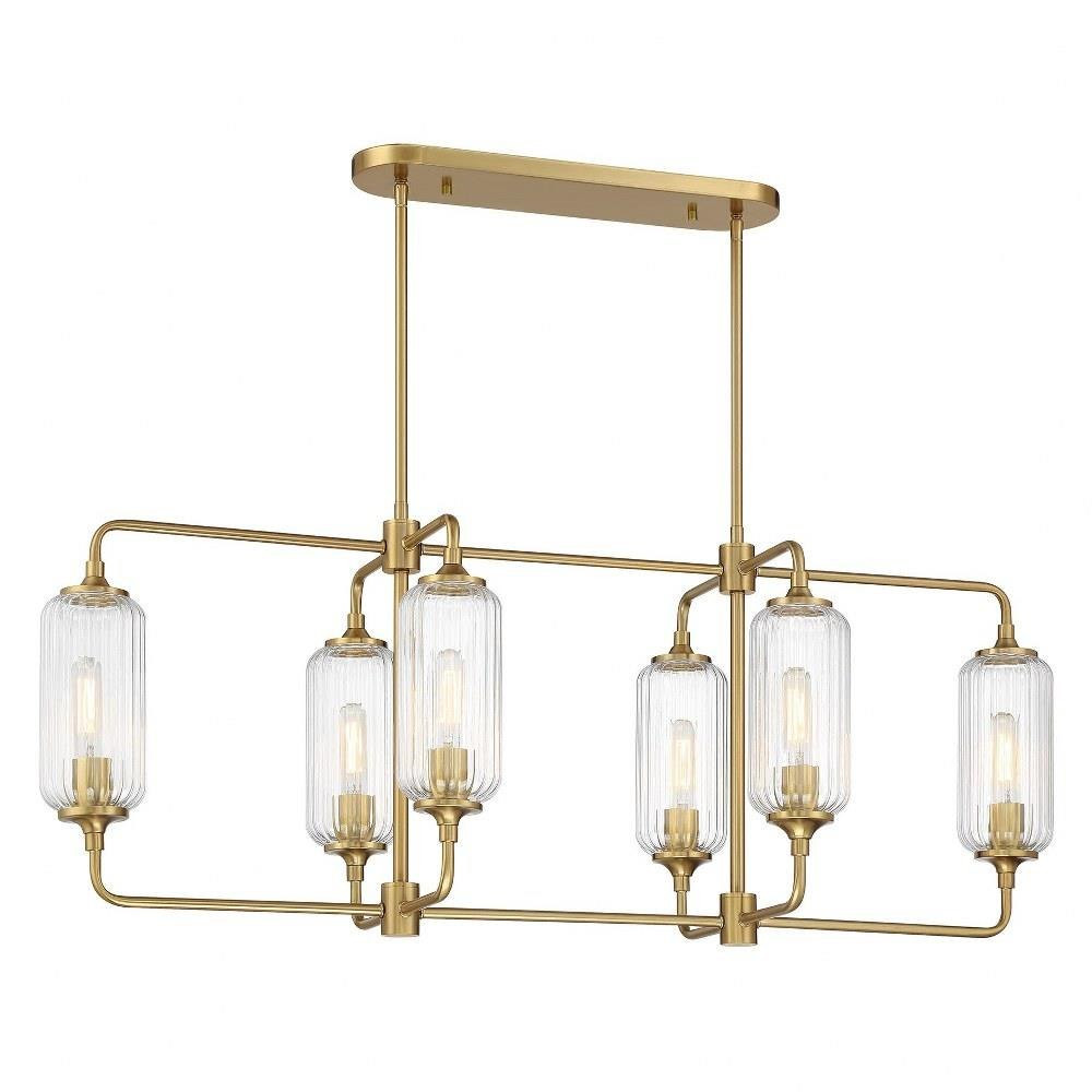 Holton 6 Light Linear Chandelier 17 Inch Tall X 16 Inch Wide by Savoy House - 1-3026-6