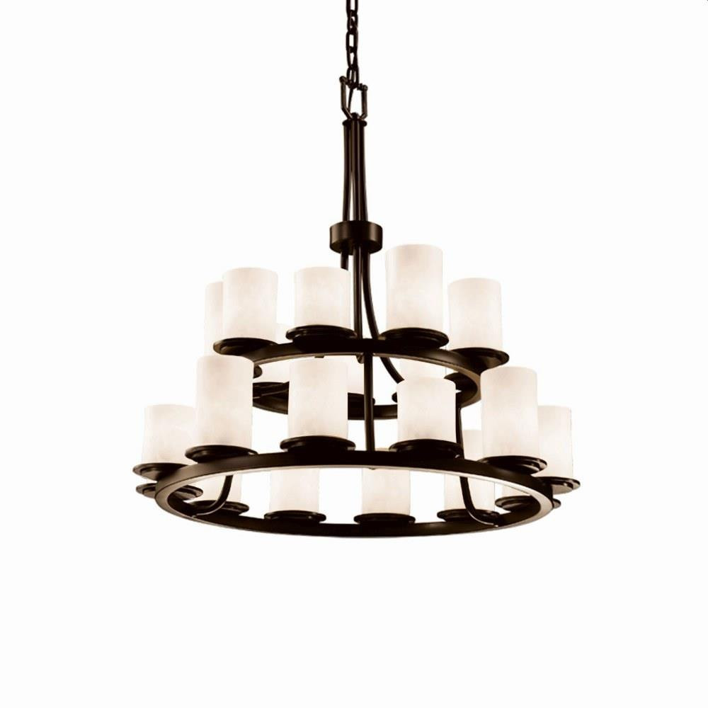 Clouds Dakota 21 Light Large 2 Tier Chandelier by Justice Design - CLD-8767-10