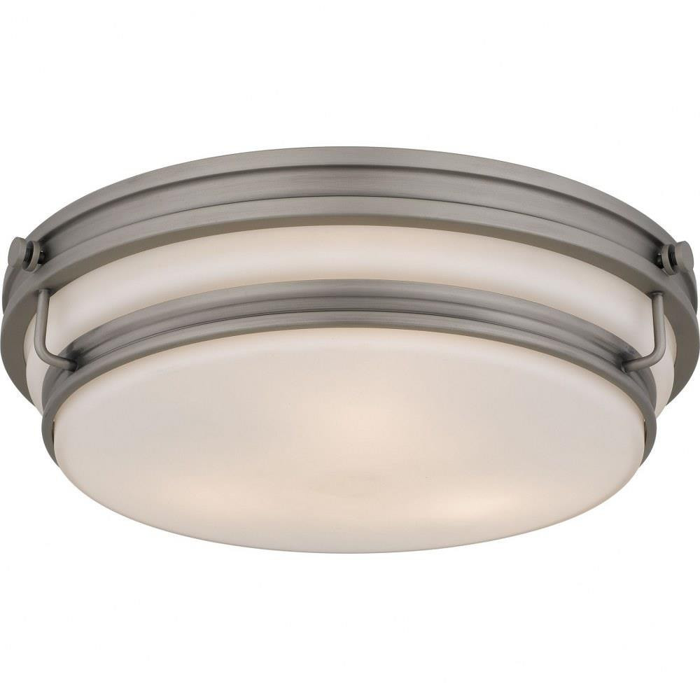 Grafton 3 Light Flush Mount 4.25 Inch Tall and 16 Inch Wide by Quoizel - QFL6776