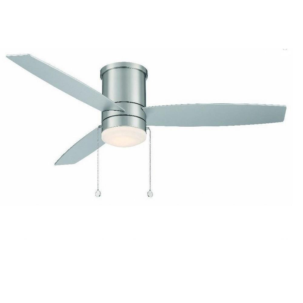 Atlantis 3 Blade Flush Mount Ceiling Fan and Light Kit 52 Inch Wide by WAC  - F-073L-BN