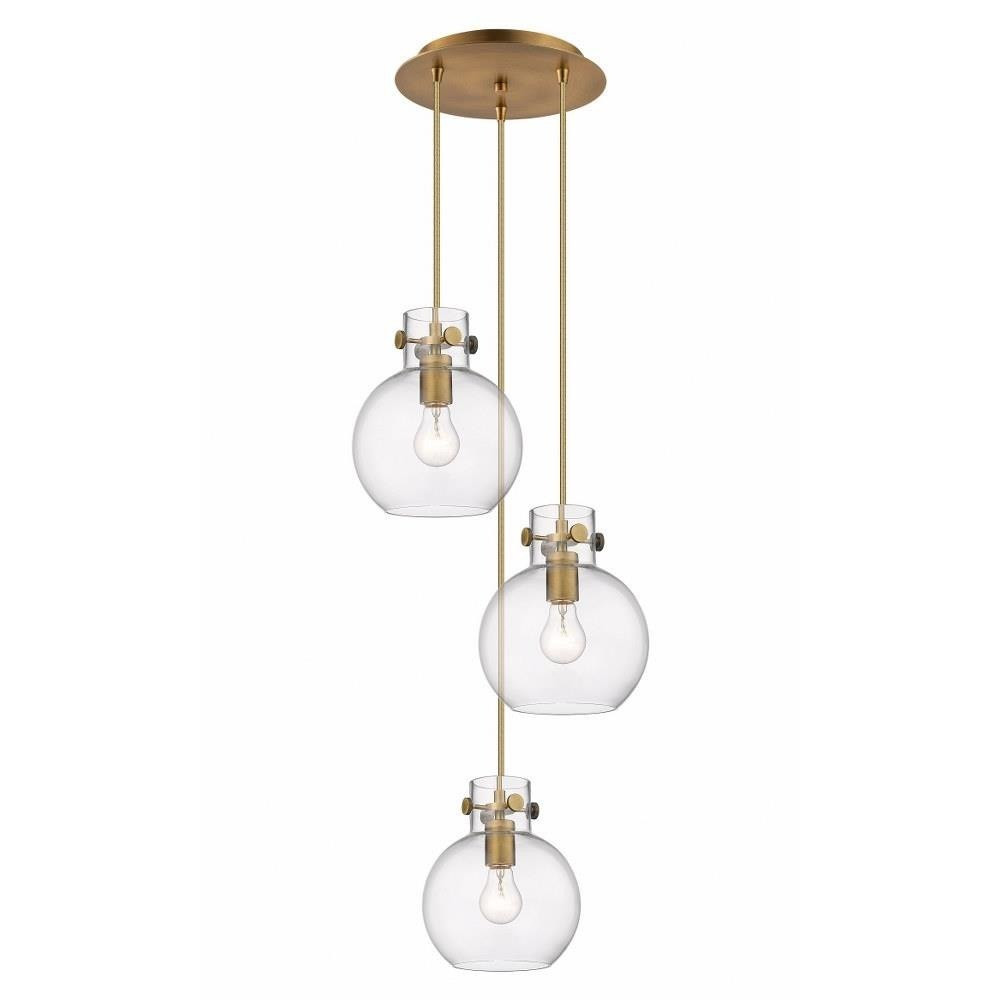 Newton Sphere 3 Light Medium Cord Pendant 15.5 Inch Wide by Innovations - 113-410-1PS-G410-8