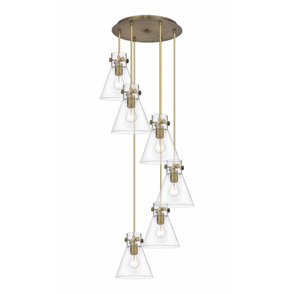 Newton Cone 6 Light Large Pendant by Innovations - 116-410-1PS-G411-8