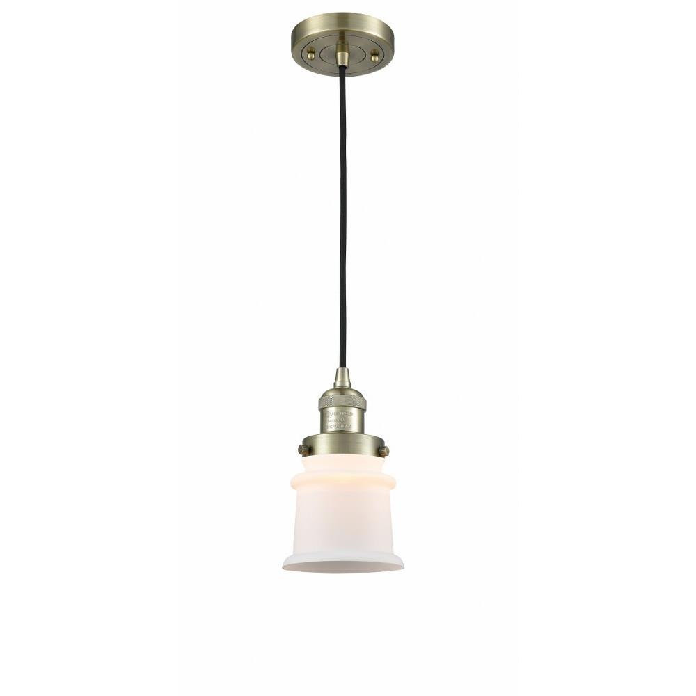 Canton 1 Light Industrial Cord Hung Mini Pendant by Innovations - 201C-G18S