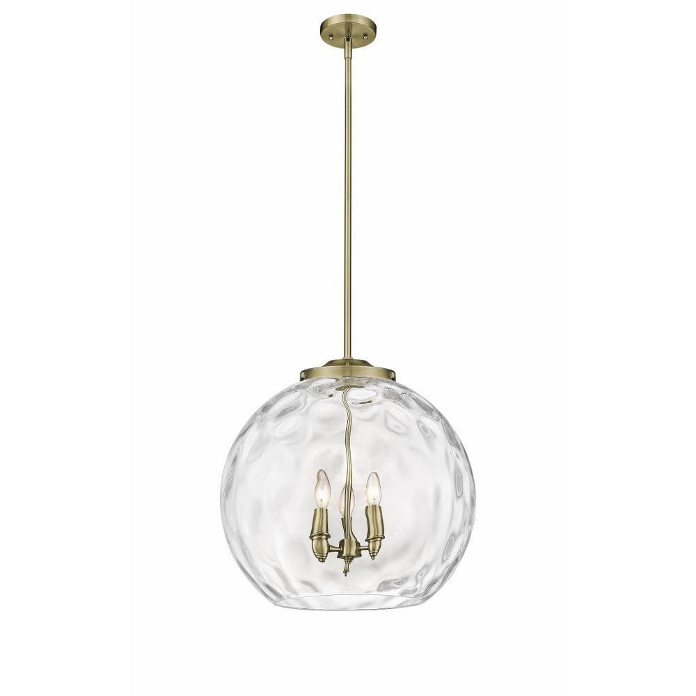 Athens Water Glass 3 Light Large Pendant by Innovations - 221-3S-G1215-18