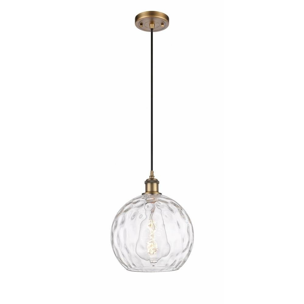 Athens Water Glass 1 Light Small Pendant 13 Inch Tall by Innovations - 516-1P-G1215-10