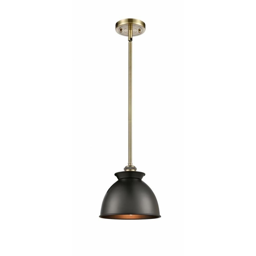 Adirondack 1 Light Industrial Stem Hung Small Pendant by Innovations - 516-1S-M14