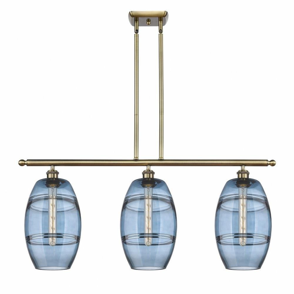 Vaz 3 Light Stem Hung Island Pendant 10.38 Inch Tall by Innovations - 516-3I-G557-8