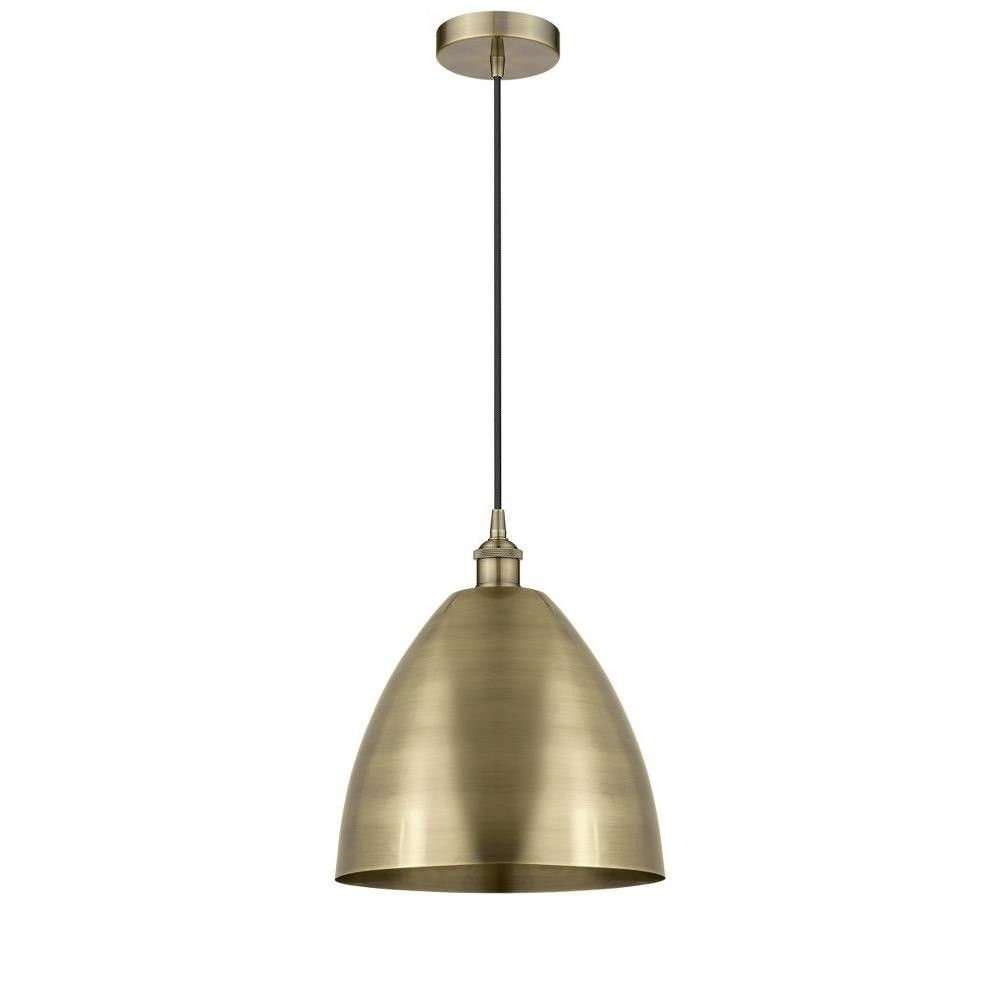 Edison Dome 1 Light Medium Cord Hung Pendant 14.75 Inch Tall by Innovations - 616-1P-MBD-12