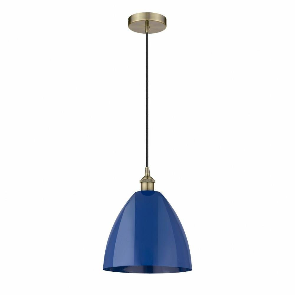Plymouth Dome 1 Light Medium Cord Hung Pendant 12 Inch Wide by Innovations - 616-1P-PLYM-12