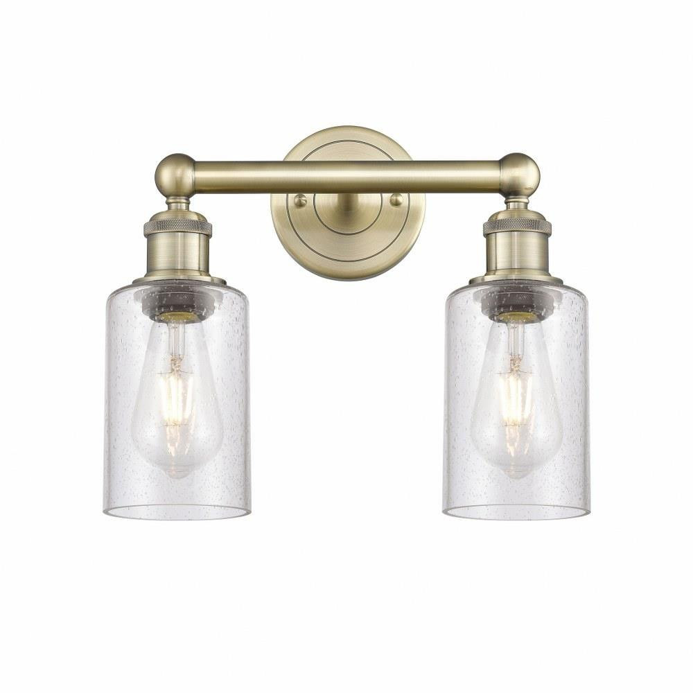 Clymer 2 Light Art Deco Vanity Light by Innovations - 616-2W-G80