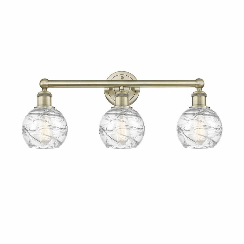 Athens Deco Swirl 3 Light Vanity Light 24 Inch Wide by Innovations - 616-3W-ADS
