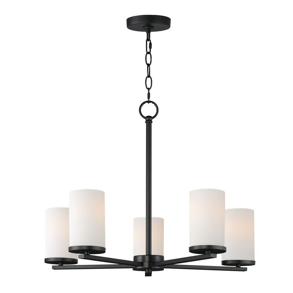 Lateral 5 Light Medium Chandelier by Maxim 10286SWSN - 10286