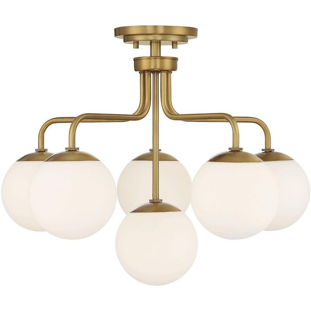 Marco 6 Light 24 Inch Wide Semi Flush Mount by Savoy House - 6-1950-6