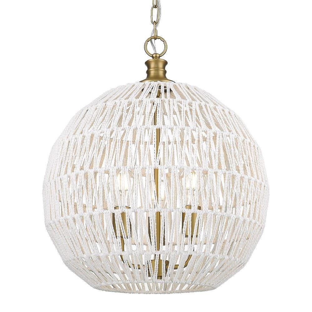 Florence 3 Light Large Pendant by Golden - 6933-3P
