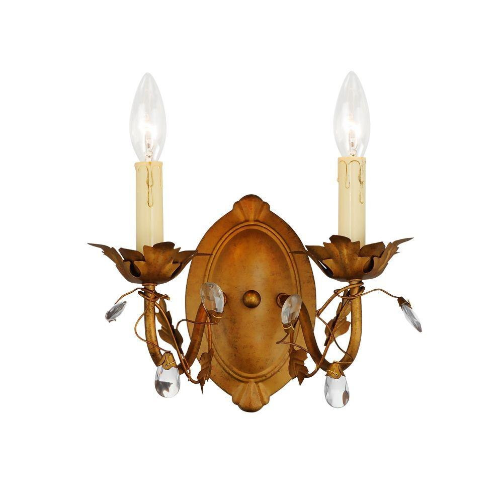 Elegante 2 Light Candle Style Wall Sconce by Maxim - 2857