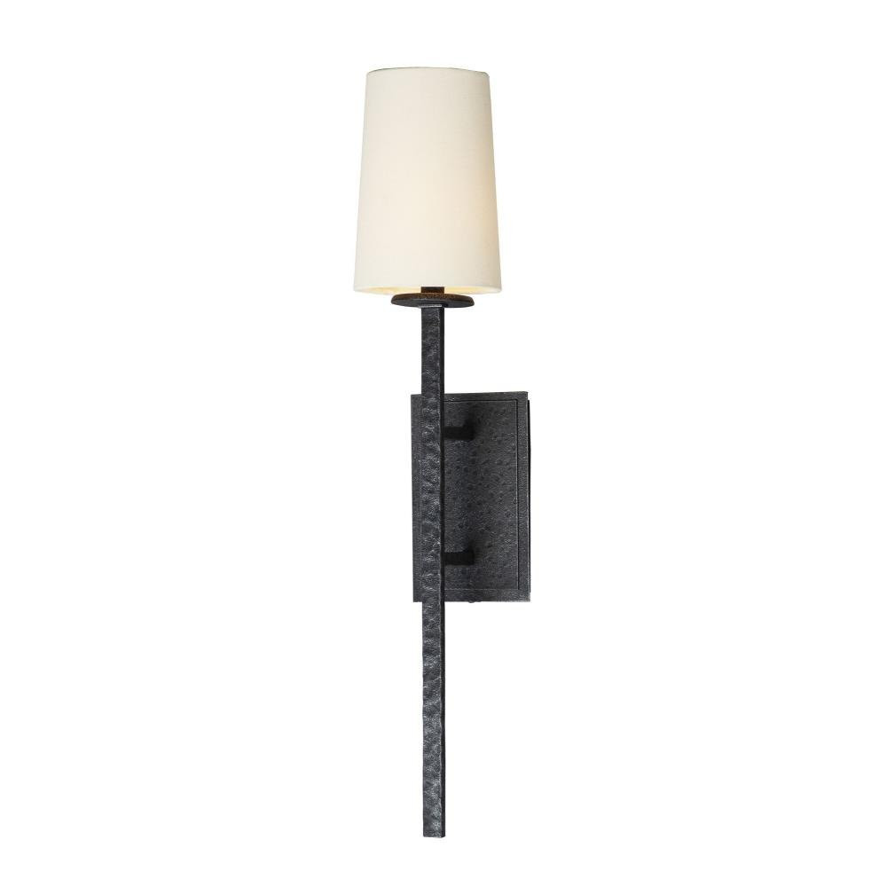 Anvil 1 Light Candle Style Wall Sconce with Shade by Maxim - 30301NI/SHD309