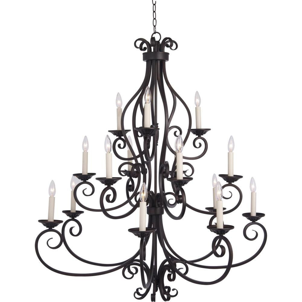 Manor 15 Light Oversized 3 Tier Chandelier by Maxim - 122190
