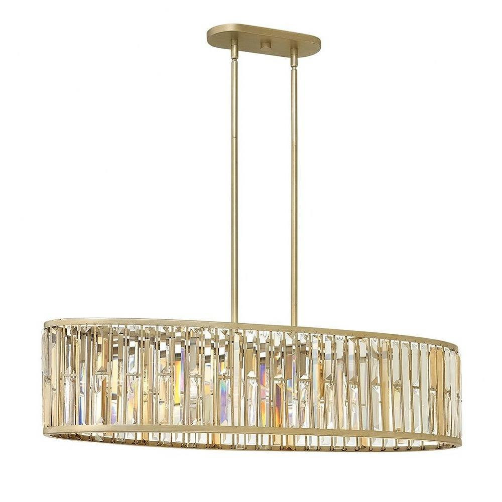 Gemma 6 Light Oversized Linear Foyer Pendant by Fredrick Ramond - FR33738
