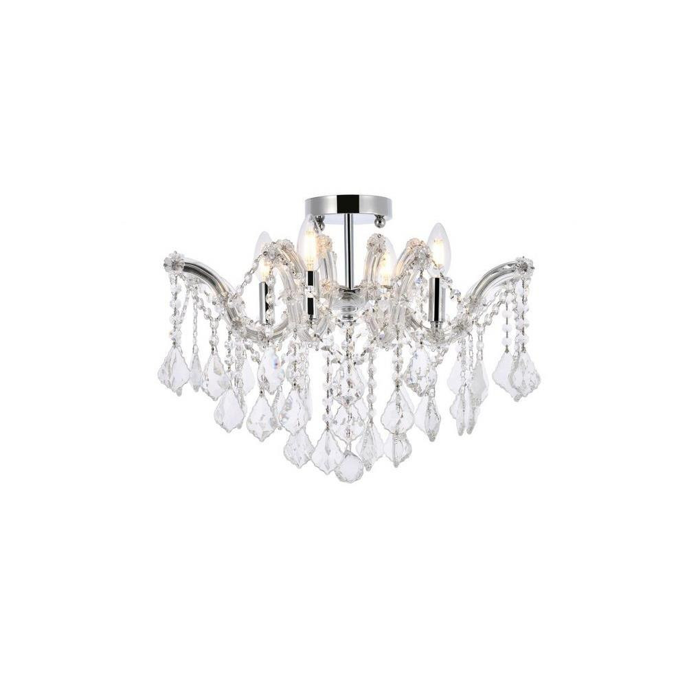 Maria Theresa 4 Light 18 Inch Wide Flush Mount by Elegant - 2800F18