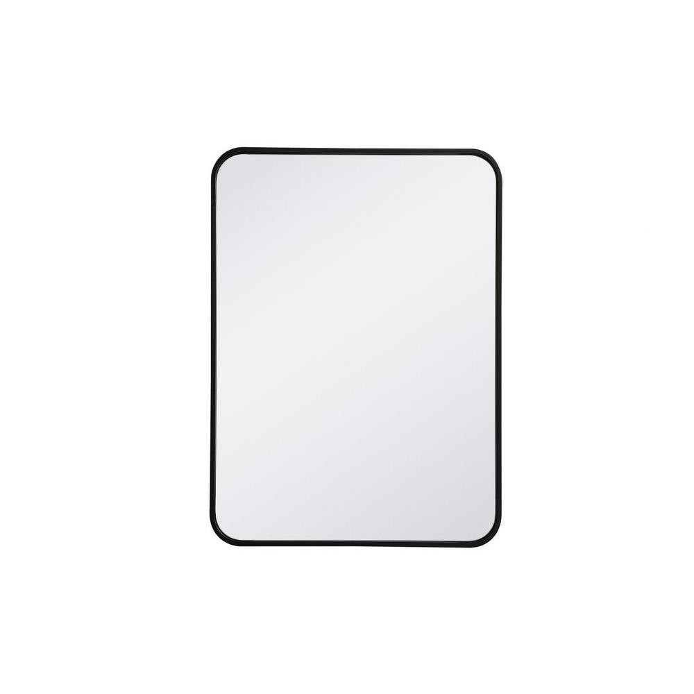 Evermore Soft Corner Rectangular Mirror 30X22 Inch Wide by Elegant Decor - MR802230
