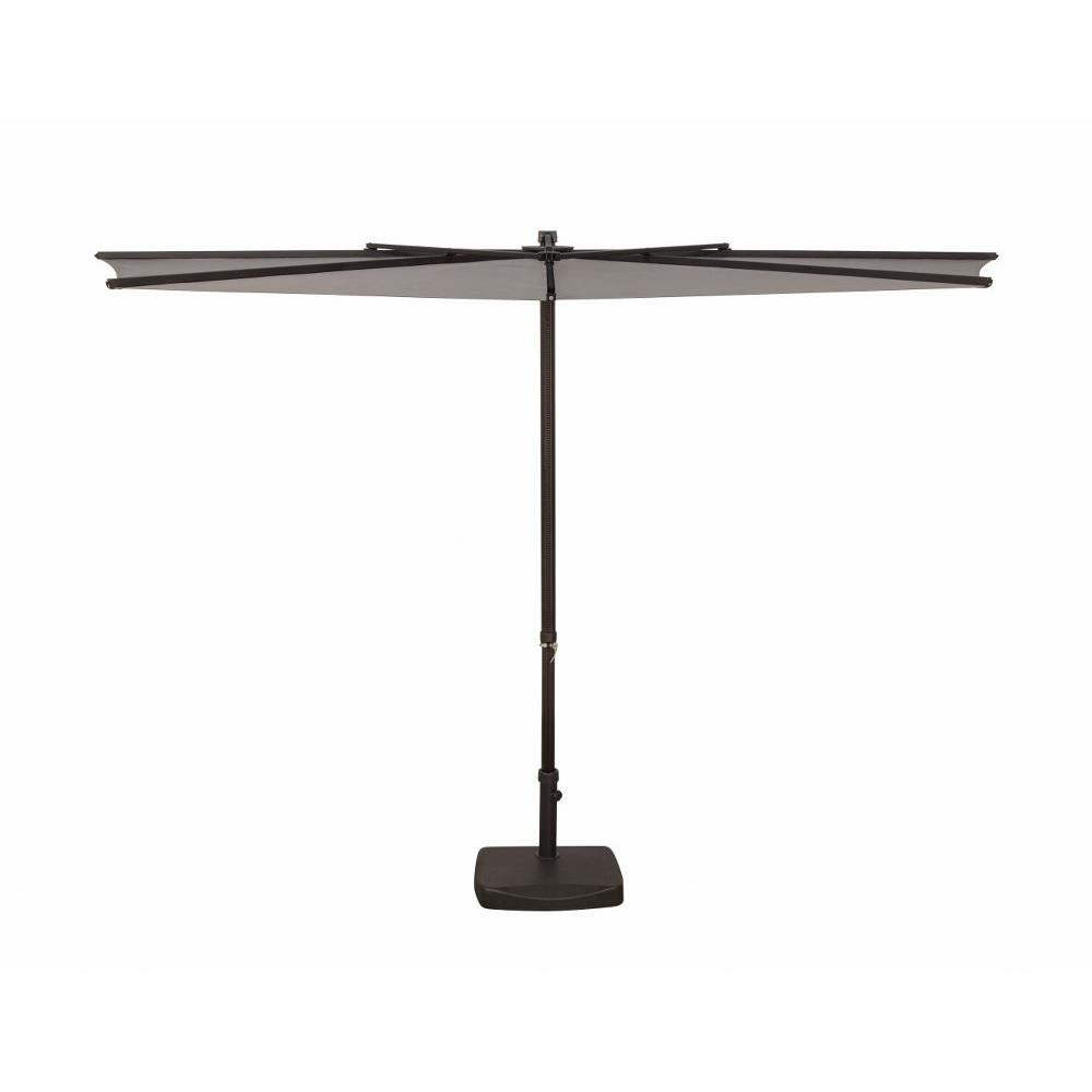 9 Foot Aluminum Manual Lift Rectangle Half Umbrella by Simply Shade - SSUA4599