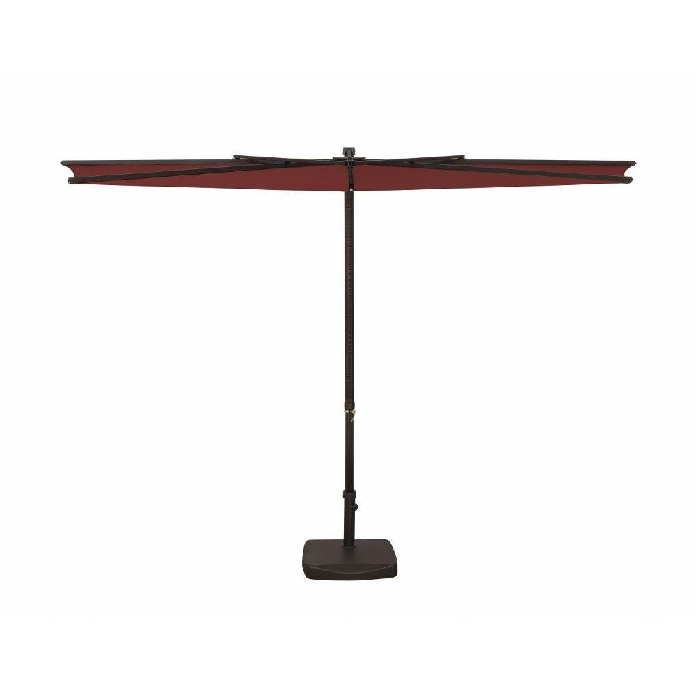 9 Foot Aluminum Manual Lift Rectangle Half Umbrella by Simply Shade - SSUA4599