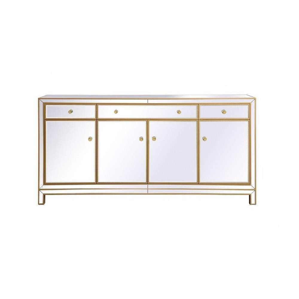 Reflexion Mirrored Credenza 72 Inch Length by Elegant Decor - MF72072