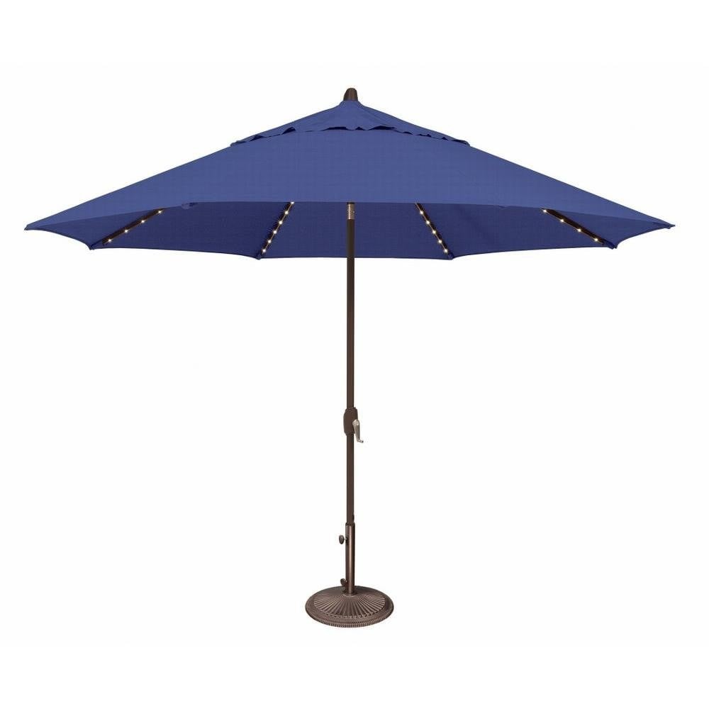 Lanai 11 Foot Aluminum Crank Lift Octagon Market Umbrella by Simply Shade - SSUM81SL