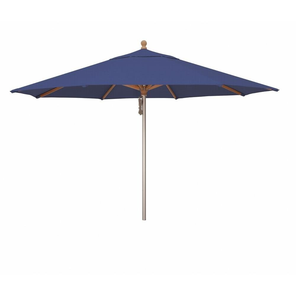 11 Foot Anodized Aluminum Pulley Lift Round Market Umbrella by Simply Shade - SSUWA811SS