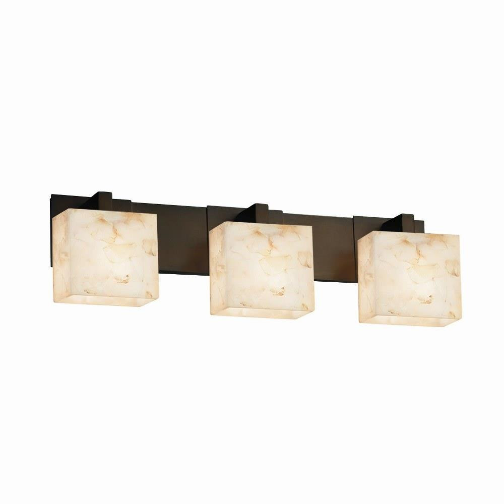 Alabaster Rocks Modular 3 Light Rectangular Vanity Light by Justice Design - ALR-8923-55
